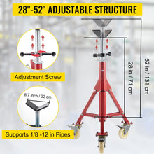 Load image into Gallery viewer, V Head Pipe Jack Stand With Casters