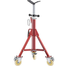 Load image into Gallery viewer, V Head Pipe Jack Stand With Casters
