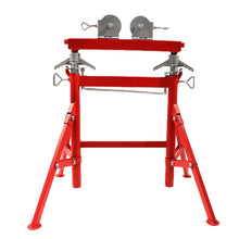 Load image into Gallery viewer, Adjustable Height Double Roll Pipe Stand