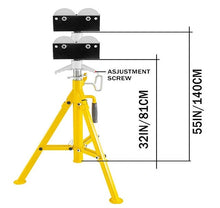 Load image into Gallery viewer, Portable Roller Head Pipe Stand