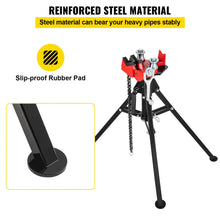 Load image into Gallery viewer, 5&quot; Tripod Pipe Chain Vise Stand
