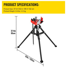 Load image into Gallery viewer, 5&quot; Tripod Pipe Chain Vise Stand
