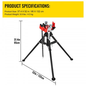 5" Tripod Pipe Chain Vise Stand