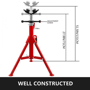 Pipe Jack Stand with 4-Ball Transfer V-Head