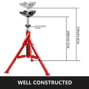 Pipe Jack Stand with 2-Ball Transfer V-Head